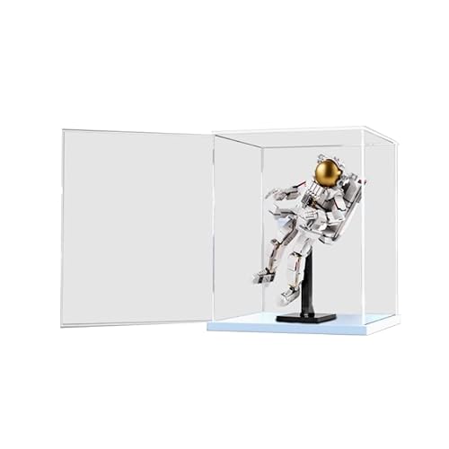 HCAEIOFJ Transparente Acryl-Vitrine für Lego Creator 3-in-1 31152, anwendbar für Raum-Astronauten-Displaybox, Geschenk (nur Vitrine) (weiße Unterseite 1) von HCAEIOFJ