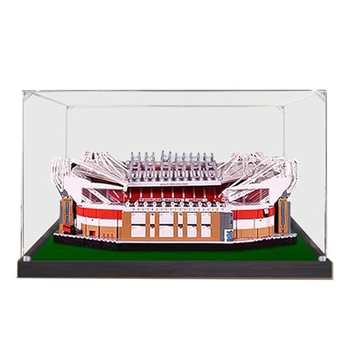 HCAEIOFJ Transparente Acryl-Vitrine für Lego Creator Expert 10272, anwendbar für Old Trafford – Manchester United entworfene Displaybox, Geschenk (nur Vitrine) (grüne Unterseite) von HCAEIOFJ