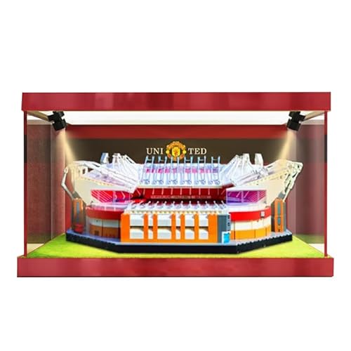 HCAEIOFJ Transparente Acryl-Vitrine für Lego Creator Expert 10272, anwendbar für Old Trafford – Manchester United entworfene Schaubox als Geschenk (nur Vitrine) (Hintergrund + Oberlicht) von HCAEIOFJ