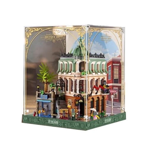 HCAEIOFJ Transparente Acryl-Vitrine für Lego Creator Expert 10297, anwendbar für Boutique-Hotel-Displaybox, Geschenk (nur Vitrine) (Design-Box) von HCAEIOFJ