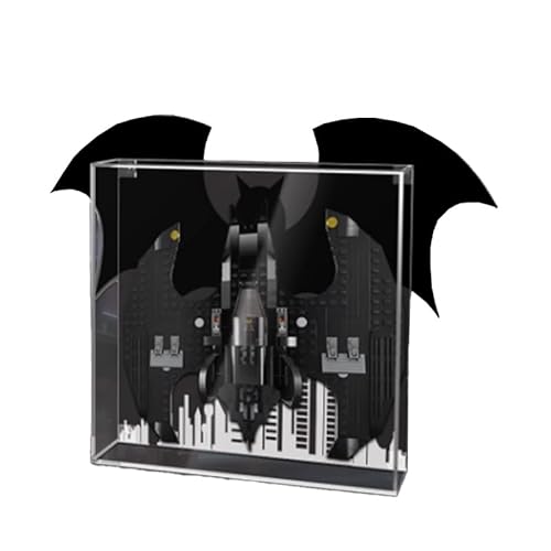 HCAEIOFJ Transparente Acryl-Vitrine für Lego DC 76265, geeignet für Batwing: Batwing: Batwing-Displaybox, Geschenk (nur Vitrine) (quadratische Wandhalterung) von HCAEIOFJ