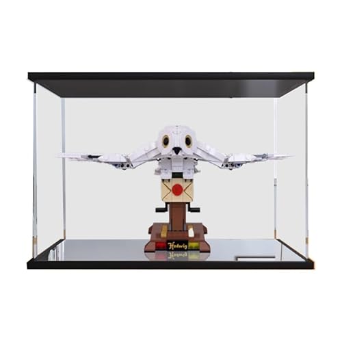 HCAEIOFJ Transparente Acryl-Vitrine für Lego HP 75979, anwendbar für Hedwig-Display-Box, Geschenk (nur Vitrine) (Spiegel unten) von HCAEIOFJ