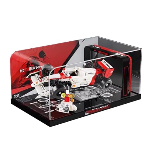 HCAEIOFJ Transparente Acryl-Vitrine für Lego-Icons 10330, anwendbar für Icons McLaren MP4/4 & Ayrton Senna F1 Rennwagen, entworfene Displaybox, Geschenk (nur Vitrine) (Design-Box) von HCAEIOFJ