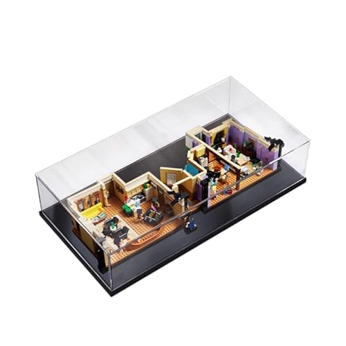 HCAEIOFJ Transparente Acryl-Vitrine für Lego Ideas 10292, anwendbar für Freunde, Wohnung, entworfen Schaukasten, Geschenk (nur Vitrine) (schwarze Unterseite) von HCAEIOFJ