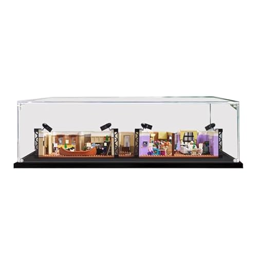 HCAEIOFJ Transparente Acryl-Vitrine für Lego Ideas 10292, anwendbar für Freunde, Wohnung, entworfene Displaybox, Geschenk (nur Vitrine) (schwarze Unterseite 2) von HCAEIOFJ