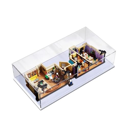 HCAEIOFJ Transparente Acryl-Vitrine für Lego Ideas 10292, anwendbar für Freunde, Wohnung, entworfene Displaybox, Geschenk (nur Vitrine) (weiße Unterseite) von HCAEIOFJ