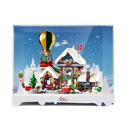 HCAEIOFJ Transparente Acryl-Vitrine für Lego Ideas 10339, anwendbar für die Weihnachtsmann-Post-Präsentationsbox, Geschenk (nur Vitrine) (Designbox 2) von HCAEIOFJ