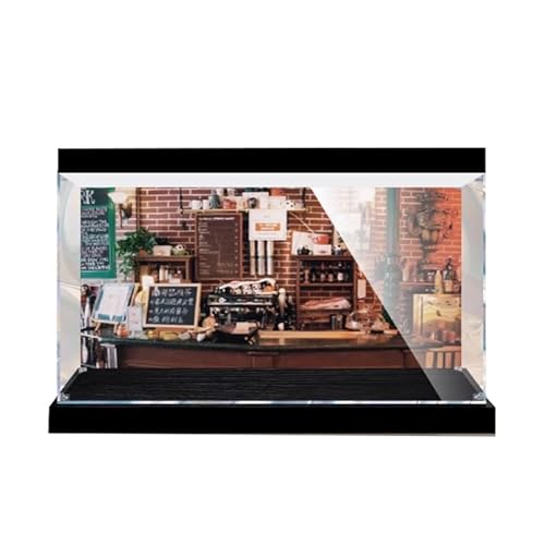 HCAEIOFJ Transparente Acryl-Vitrine für Lego Ideas 21319, anwendbar für Central Perk entworfene Displaybox, Geschenk (nur Vitrine) (Hintergrund + Oberlicht 2) von HCAEIOFJ