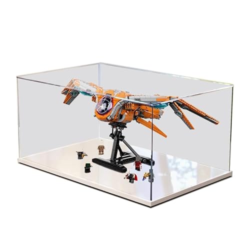 HCAEIOFJ Transparente Acryl-Vitrine für Lego Marve 76193, anwendbar für das Schiff der Wächter, große Displaybox, Geschenk (nur Vitrine) (weiße Unterseite) von HCAEIOFJ