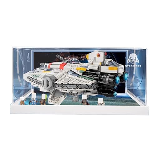 HCAEIOFJ Transparente Acryl-Vitrine für Lego SW 75357, anwendbar für Ghost & Phantom II Displaybox, Geschenk (nur Vitrine) (entworfene Box + Hintergrund) von HCAEIOFJ