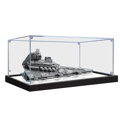 HCAEIOFJ Transparente Acryl-Vitrine für Lego SW 75394, anwendbar für imperiale Sternenzerstörer, entworfene Displaybox, Geschenk (nur Vitrine) (Spiegel unten) von HCAEIOFJ