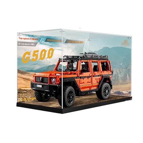 HCAEIOFJ Transparente Acryl-Vitrine für Lego Technic 42126, anwendbar für Ford F-150 Raptor Pickup Truck, Design-Displaybox, Geschenk (nur Vitrine) (schwarze Unterseite + Hintergrund) von HCAEIOFJ