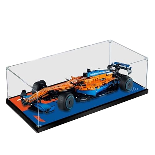 HCAEIOFJ Transparente Acryl-Vitrine für Lego Technic 42141, anwendbar für McLaren Formel 1 entworfene Displaybox, Geschenk (nur Vitrine) (Hintergrund unten) von HCAEIOFJ