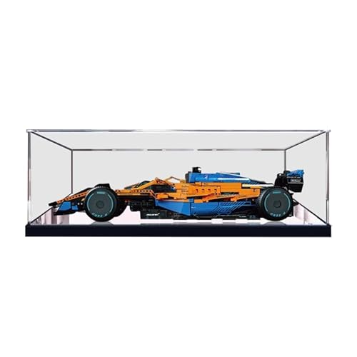 HCAEIOFJ Transparente Acryl-Vitrine für Lego Technic 42141, anwendbar für McLaren Formel 1 entworfene Displaybox, Geschenk (nur Vitrine) (Spiegel unten) von HCAEIOFJ