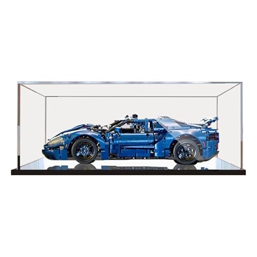 HCAEIOFJ Transparente Acryl-Vitrine für Lego Technic 42154, anwendbar für Ford GT Displaybox, Geschenk (nur Vitrine) (Spiegel unten) von HCAEIOFJ