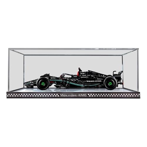 HCAEIOFJ Transparente Acryl-Vitrine für Lego Technic 42171, anwendbar für Mercedes-AMG F1 W14 E Performance entworfene Displaybox, Geschenk (nur Vitrine) (hohe schwarze Unterseite) von HCAEIOFJ