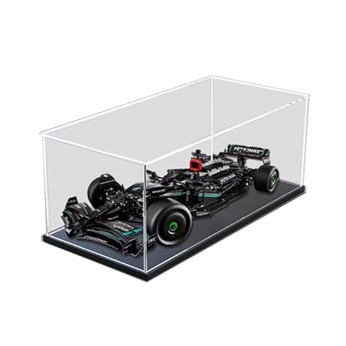 HCAEIOFJ Transparente Acryl-Vitrine für Lego Technic 42171, anwendbar für Mercedes-AMG F1 W14 E Performance entworfene Displaybox, Geschenk (nur Vitrine) (schwarze Unterseite) von HCAEIOFJ