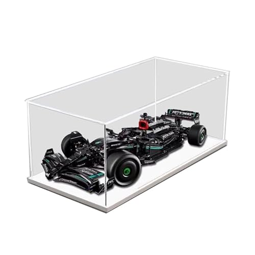 HCAEIOFJ Transparente Acryl-Vitrine für Lego Technic 42171, anwendbar für Mercedes-AMG F1 W14 E Performance entworfene Displaybox, Geschenk (nur Vitrine) (weiße Unterseite) von HCAEIOFJ