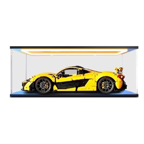 HCAEIOFJ Transparente Acryl-Vitrine für Lego Technic 42172, anwendbar für McLaren P1 Hypercar, entworfene Displaybox, Geschenk (nur Vitrine) (schwarze Unterseite + Oberlicht) von HCAEIOFJ