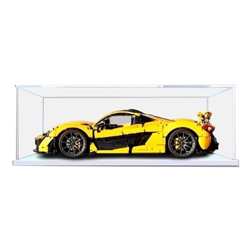 HCAEIOFJ Transparente Acryl-Vitrine für Lego Technic 42172, anwendbar für McLaren P1 Hypercar, entworfene Displaybox, Geschenk (nur Vitrine) (weiße Unterseite) von HCAEIOFJ