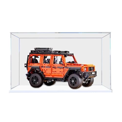 HCAEIOFJ Transparente Acryl-Vitrine für Lego Technic 42177, anwendbar für Mercedes-Benz G 500 Professional Line entworfene Displaybox, Geschenk (nur Vitrine) (weiße untere Box) von HCAEIOFJ