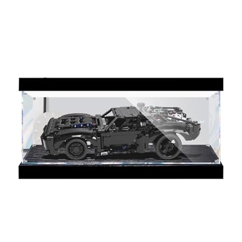 HCAEIOFJ Transparente Acryl-Vitrine für LegoTechnic 42127, anwendbar für Batman-Set-Displaybox, Geschenk (nur Vitrine) (schwarz unten + oben oben) von HCAEIOFJ