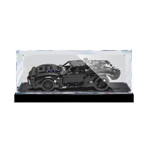 HCAEIOFJ Transparente Acryl-Vitrine für LegoTechnic 42127, anwendbar für Batman-Set-Displaybox, Geschenk (nur Vitrine) (schwarze Unterseite 2) von HCAEIOFJ