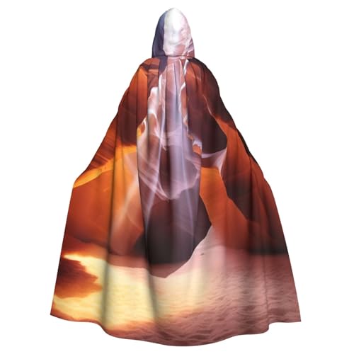 HCBPWVQA Unisex Halloween Kapuzenumhang Antelope Canyon Kapuzenmantel Hexenumhang für Halloween Cosplay Kostüm von HCBPWVQA