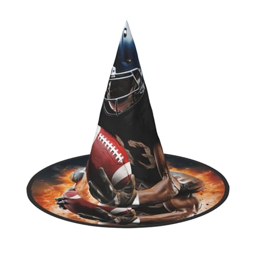 HCLYvexiria Hexenhüte Halloween Kegel Zauberer Hut Cool American Football Hexenhüte Halloween Hut Kostüm Cosplay von HCLYvexiria