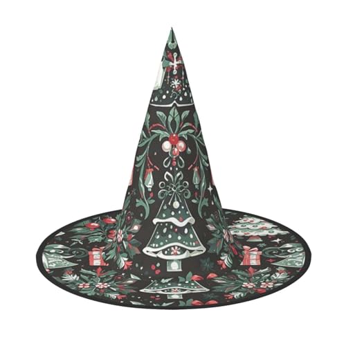 HCLYvexiria Hexenhüte Halloween Kegel Zauberer Hut Gothic Weihnachtsbaum Hexenhüte Halloween Hut Kostüm Cosplay von HCLYvexiria