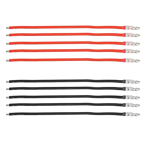 HCLZOE 10 StüCk 16AWG Silikon Draht mit 4,0 Mm Stecker Stecker LäNge 10 cm für 380 390 540 550 775 795 BüRsten Motor Anschluss Kabel von HCLZOE