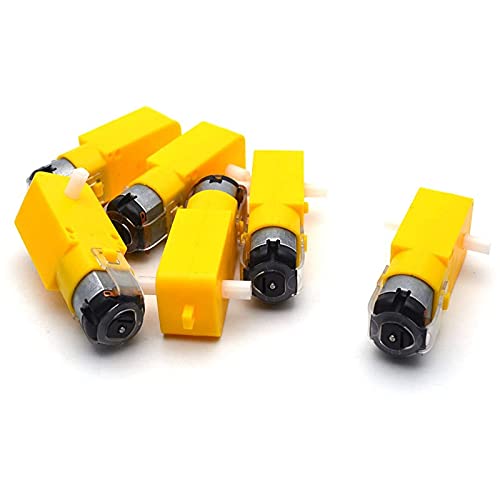 HCLZOE Getriebe Motor Doppel Welle 3-6V TT Motor für Robot Pack Von 6 (I Form) von HCLZOE