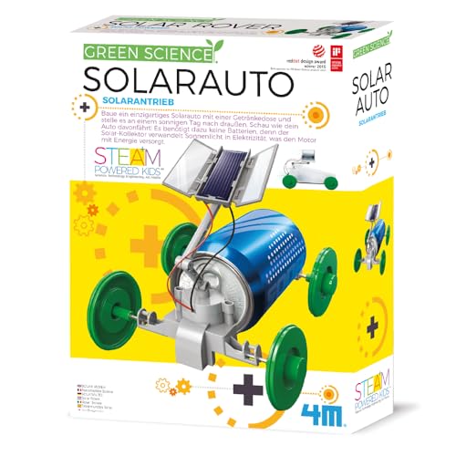 4M 68585 Green Science Solarauto Kit – Umweltfreundliches, Solarbetriebenes Lernspielzeug für Kinder, Physik Wissenschaftskit, Mehrfarbig von HCM Kinzel