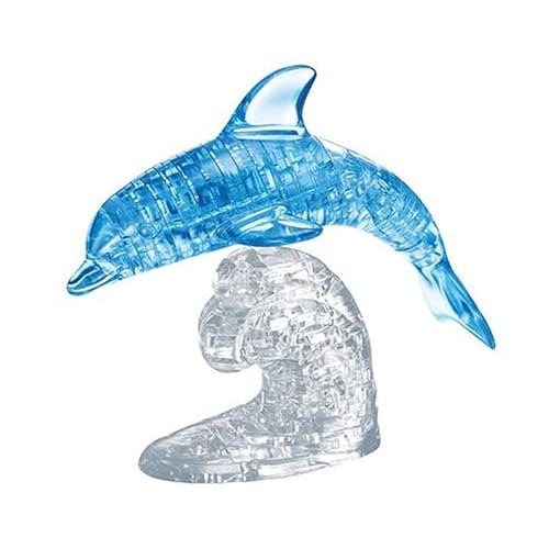 Crystal Puzzle | 3D Delfin | Transparentes Design | 100 Teile | Bausatz für Kinder und Erwachsene | HCM Kinzel von HCM Kinzel