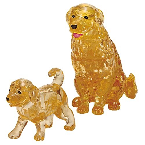 Crystal Puzzle | 3D Golden Retrieverpaar | Transparentes Design | 44 Teile | Bausatz für Kinder und Erwachsene | HCM Kinzel von HCM Kinzel