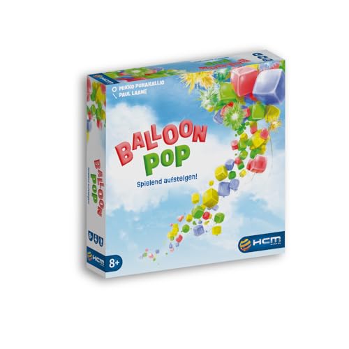 HCM Kinzel 55232 Balloon Pop - Familienbrettspiel ab 8 Jahren - Spiel des Jahres 2023 Finnland - Taktisches Legespiel für 2-4 Spieler von HCM Kinzel