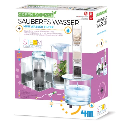 Green Science Wasserfilter - Experimentierkasten für Kinder - Umweltfreundliches Spielzeug zur Wasserfiltration und Entsalzung - Ab 8 Jahren von HCM Kinzel