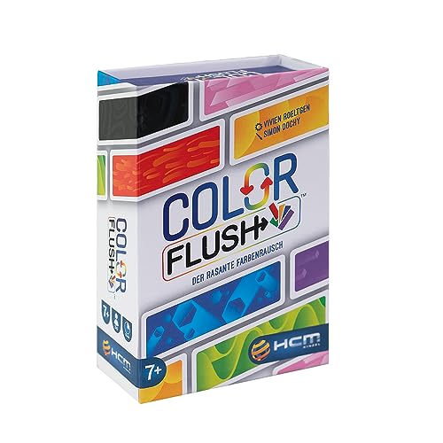 HCM Kinzel - Color Flush | Farbenfrohes Kartenspiel für die ganze Familie | Ziehen, drehen und tauschen | Wer sammelt zuerst eine einzige Farbe und gewinnt? | Taktik und Geschick | deutsch | 55215 von HCM Kinzel