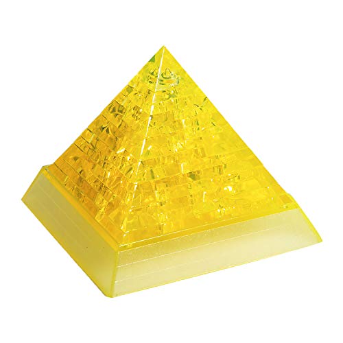 Crystal Puzzle | 3D Pyramide Gelb | Transparentes Design | 38 Teile | Bausatz für Kinder und Erwachsene | HCM Kinzel von HCM Kinzel