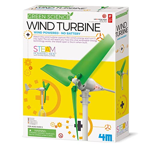 HCM Kinzel Green Science Eco Engineering Wind Turbine - Experimentier-Set für Kinder - Entdecke die Funktionsweise einer Windturbine - Fördert MINT-Fächer von HCM Kinzel