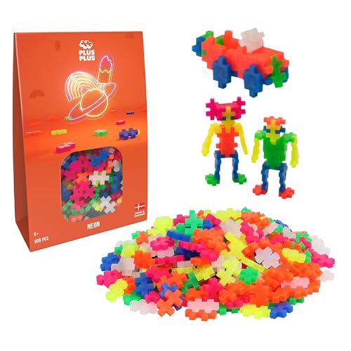 Geniales Konstruktionsspielzeug, Open Play Neon, Bausteine-Set, 300 Teile von Plus-Plus