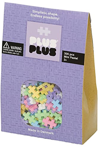 Plus-Plus 9603352 Geniales Konstruktionsspielzeug, Open Play Pastel, Bausteine-Set, 300 Teile, Pastell von Plus-Plus