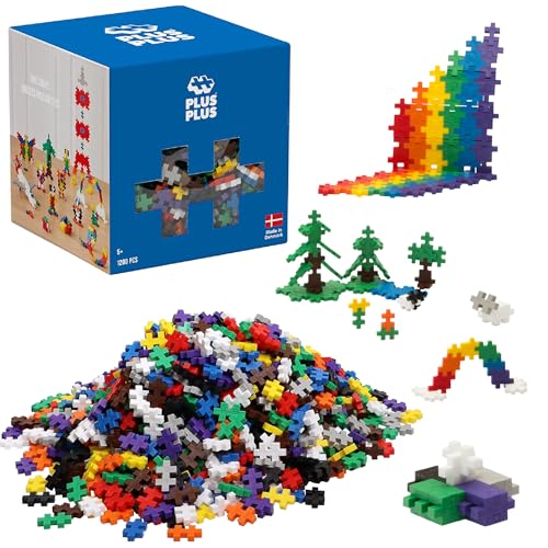 Plus-Plus 9603320 Puzzle Geniales Konstruktionsspielzeug, Open Play Basic, Bausteine-Set, Teile, bunt, 1200 Pieces von Plus-Plus