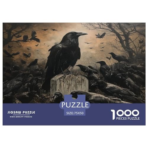 Krähe Puzzlespiel 1000 Teile, Puzzle Erwachsene 1000 Teile, Impossible Puzzle Geschicklichkeitsspiel Für Die Ganze Familie, Puzzle Erwachsene 1000 Teile Puzzel 1000pcs (75x50cm) von HCXXAOEYP