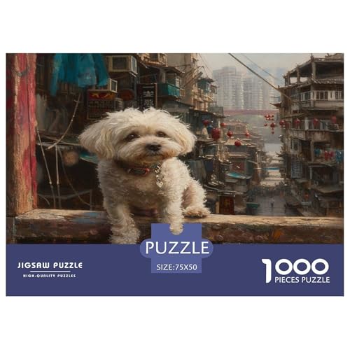 Shih Tzu. 1000 Stück Puzzles Für Erwachsene Teenager Stress Abbauen Familien-Puzzlespiel Mit Poster in 1000-teiliges Puzzle Kinder Lernspiel Spielzeug Geschenk Puzzel 1000pcs (75x50cm) von HCXXAOEYP