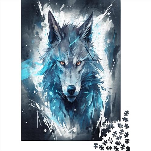 Wolf Puzzle 1000 Teile,für Erwachsene, Impossible Puzzle,farbenfrohes Legespiel,GesKükenlichkeitsspiel Für Die Ganze Familie,Erwachsenenpuzzle Puzzel 1000pcs (75x50cm) von HCXXAOEYP