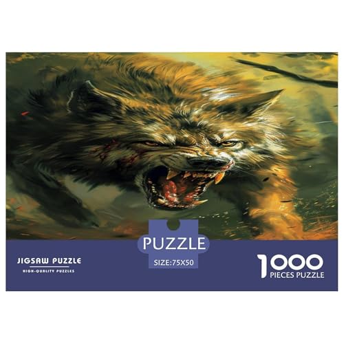 Wolf Puzzle 1000 Teile Erwachsener Kniffel Spaß Für Die Ganze Familie - Abwechslungsreiche 1000 Puzzleteilige Motive Puzzlespiel Erwachsene, Puzzel 1000pcs (75x50cm) von HCXXAOEYP