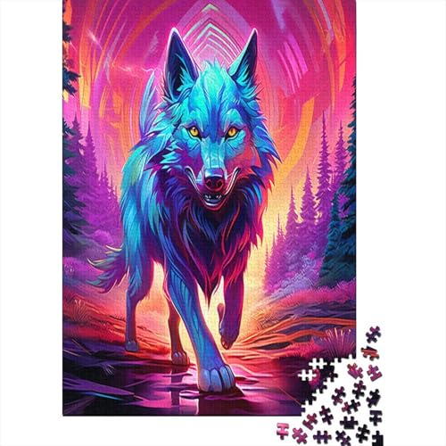 Wolf Puzzle 1000 Teile Puzzle Erwachsene Schwieriges Schwer Puzzle Für Erwachsene Und Kinder Ab 14 Jahren Puzzel 1000pcs (75x50cm) von HCXXAOEYP