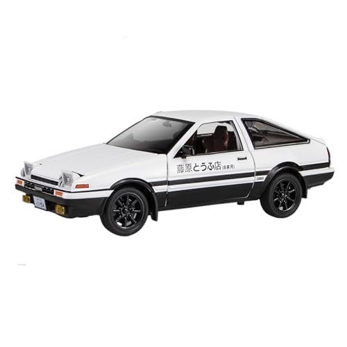 1:24 AE86 Legierung Auto Modell Jungen Auto Modell Spielzeug Kopf Text Akihabara Auto Gott Fujiwara Takumi Tofu Shop DGTR(White) von HCYYZN