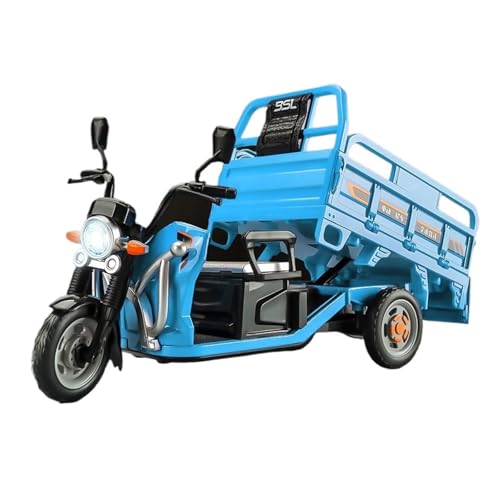 HCYYZN 1:12 Legierung Dreirad Old Man Le Simulation Dreirädriges Motorradmodell Sound Und Licht Spielzeugauto(Blue) von HCYYZN